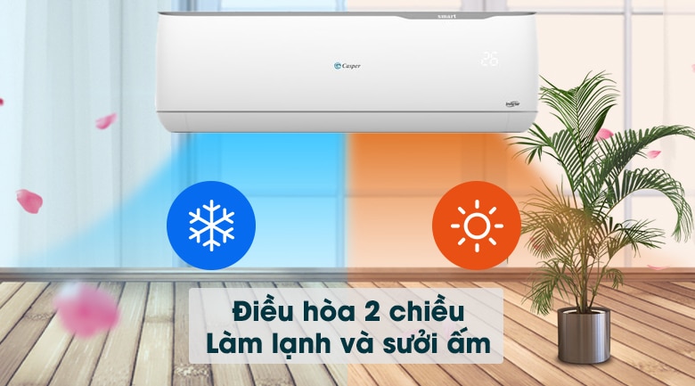 Điều hòa Casper EH-12TL22 sử dụng 2 chiều