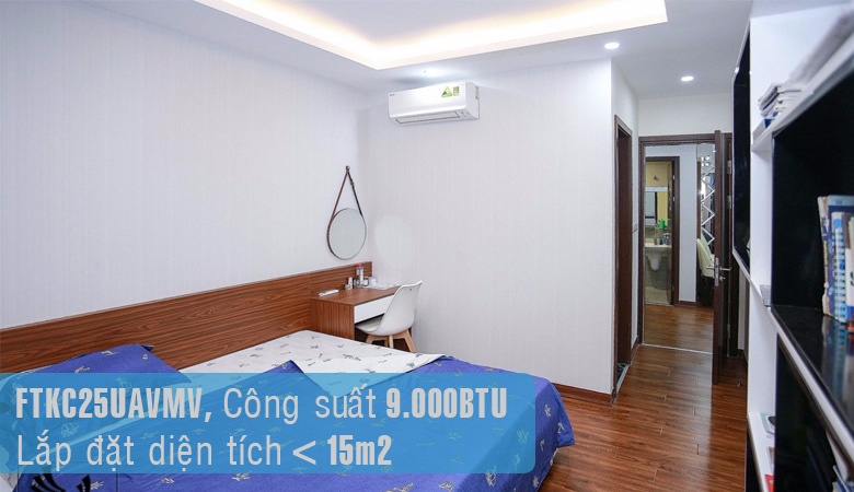 thích hợp lắp dưới 15m2 FTKC25UAVMV